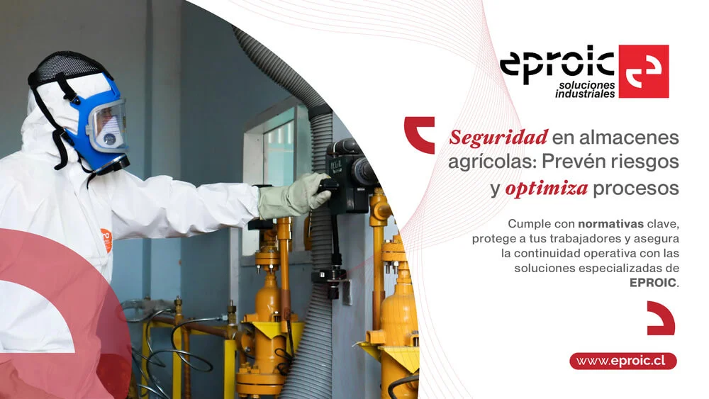 Seguridad primero en almacenes agrícolas. Prevén riesgos y garantiza operaciones continuas con las soluciones expertas de EPROIC.